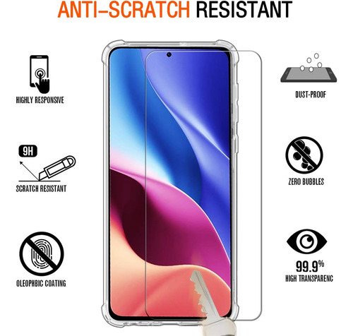 Funda Uso Rudo Silicona Tpu Suave Para Poco F3 5g+mica Transparente Xiaomi Poco F3 5g/11i 5g/11x 5g/11x Pro/redmi K40/redmi K40 Pro