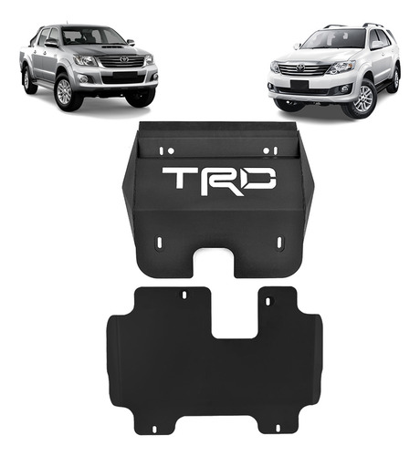 Protetor Carter Com Peito Aço Trd Preto 3mm Hilux Cd 2014