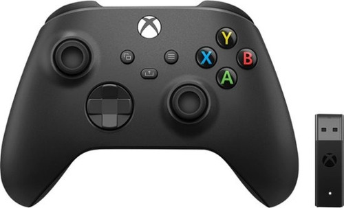 Control Xbox Microsoft Original Negro Con Adaptad X/s/one/pc