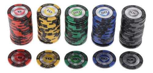 Fichas De Texas Hold'em De 100 Piezas Con Caja De