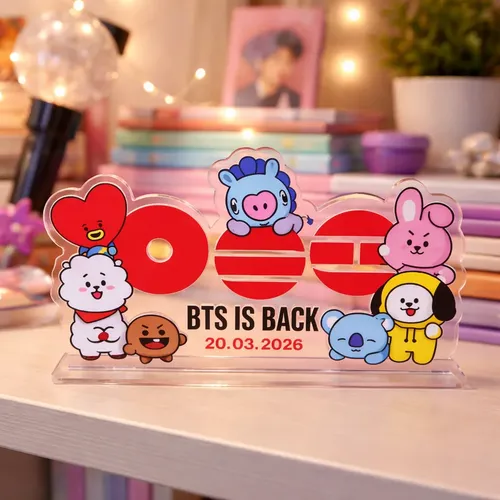 Placa Bonecos Bonequinhos Bts 21 Mascotes Arirang Kpop Idol