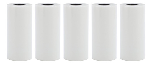 Papel Térmico De Impresión De 5 Rollos, Adhesivo Transparent