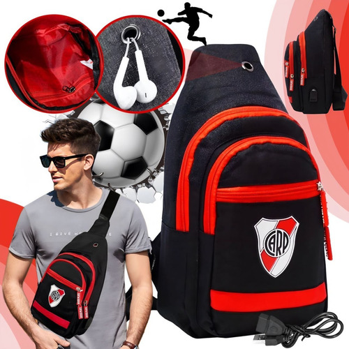 Morral River Plate Riñonera Bandolera Cruzada Deportivo