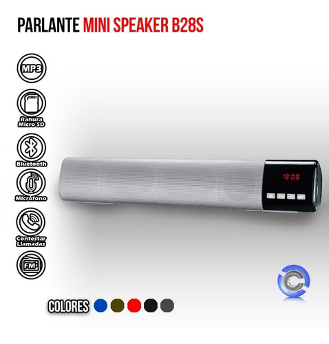 Parlante Mini Speaker B28s Lcd Bluetooth Usb Micro Sd