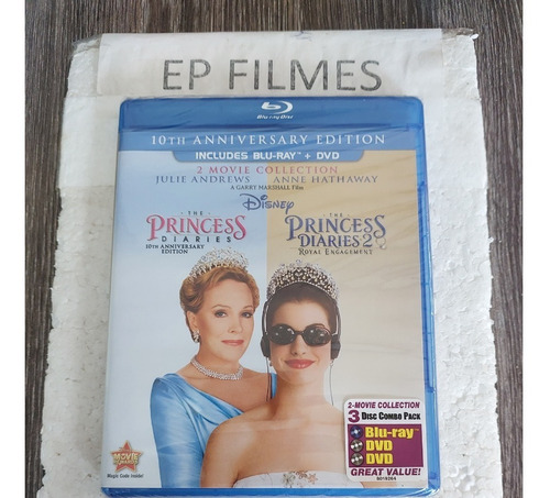 Blu Ray + Dvd Coleção Diário Da Princesa 1 E 2 - Lacrado.