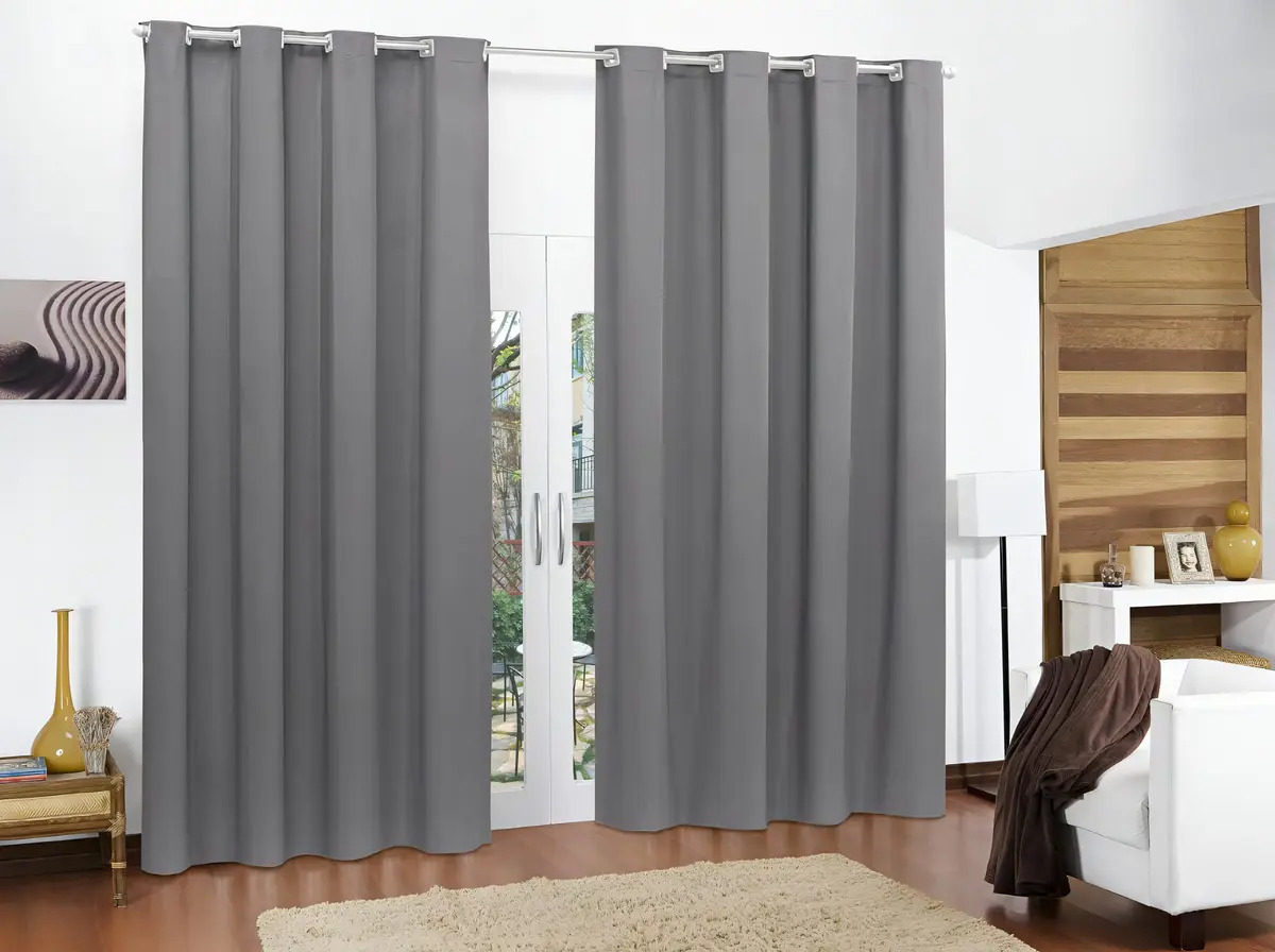 Cortina Blecaute Cortina Grande Pvc Cortina 5,60x2,80m Cor Cinza