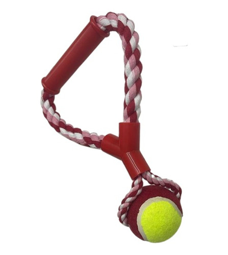 Brinquedo Puxador Corda Com Bola Tênis Pet P/ Cães Cachorro