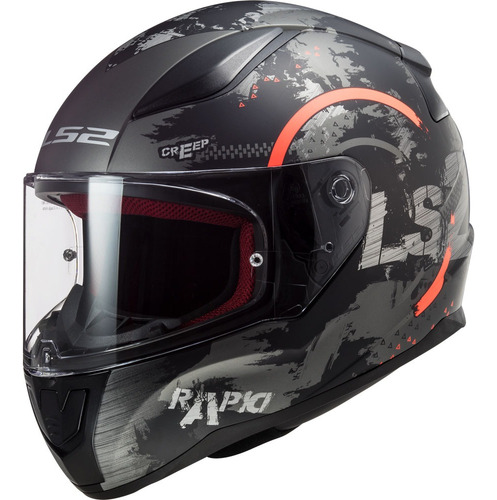 Casco Para Motos Circle Titanio Naranja