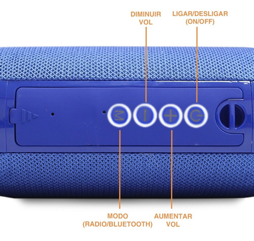 Imagem 4 de 7 de Caixa Caixinha Som Bluetooth Portátil Sem Fio Storm 3 Shutt