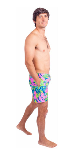 Short De Baño Hombre Tropical Family Look Papa Con Envio
