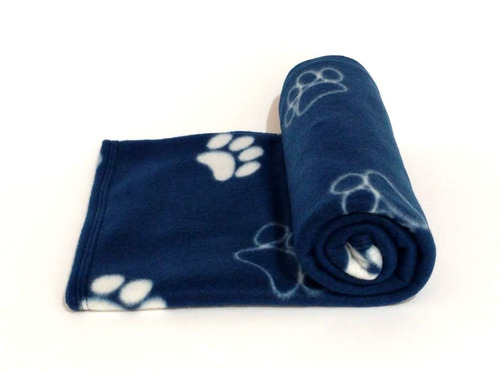 Manta Pet Cobertor Soft Azul Marinho Tamanho G Cães E Gatos