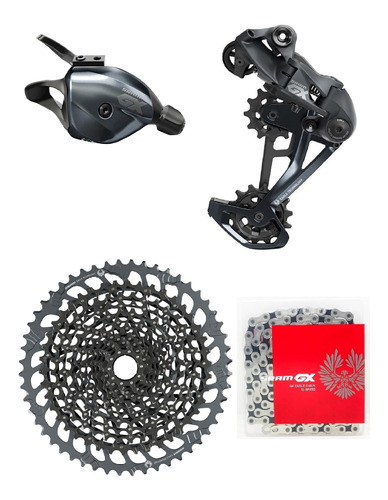 Kit Cassete 10-52 Corrente Cambio Trocador Sram Gx Eagle 12v