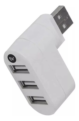 Bright Hub Usb 3 Portas 2.0 Branco 0335 Plug Giratório 1 un