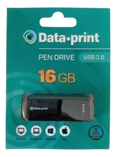 Pen Drive 16 Gb Data Print Usb 2.0 Pd 16gb 4 Unidades