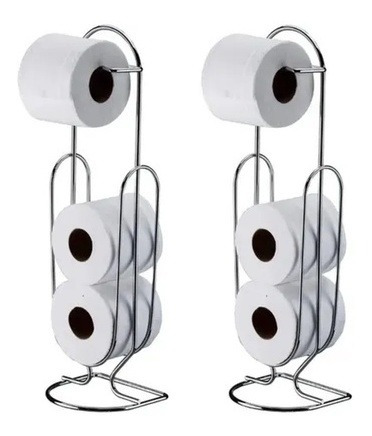 Imagem 4 de 4 de Suporte Porta Papel Higiênico Class Chão Papeleiro Banheiro