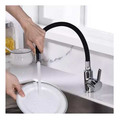 Llave Lavaplatos Flexible Cuello Cisne Grifería Monomando