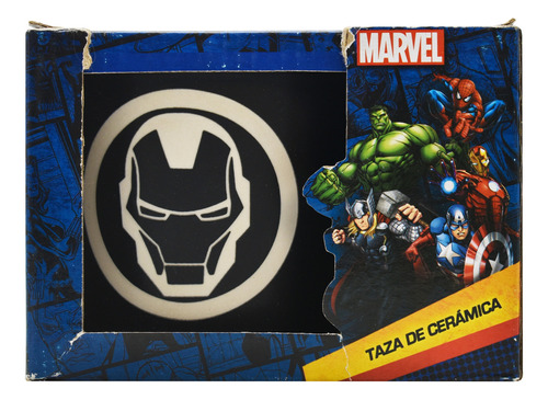 Marvel Avengers Taza De Ceramica Iron Man Sfcomics Negro Cd