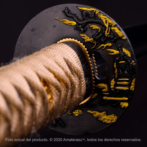 Imagen 5 de 9 de Katana Kensei Aohige Gold Acero Carbono Full Tang Filo Extre