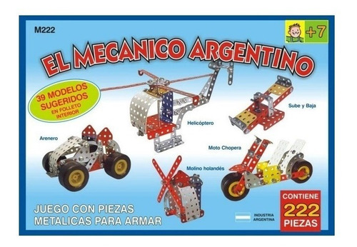 El Mecanico Argentino T/ Mecano Todo Metal 222 Pz Tribilinbb