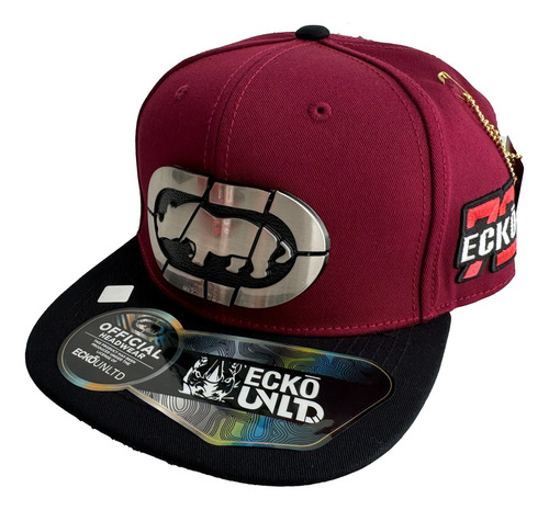 Gorra Plana Ecko Original 24 Placa Metalica Algodon Platin