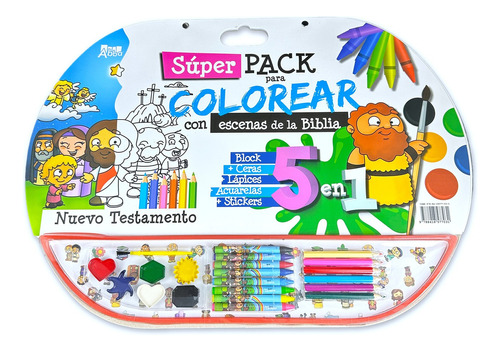Súper Pack Para Colorear Con Escenas De La Biblia - At