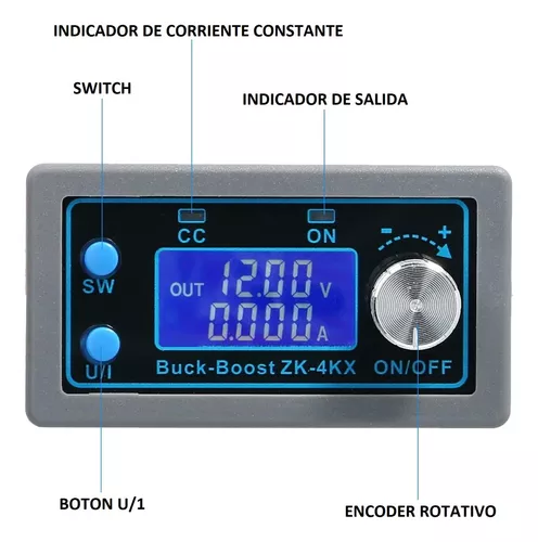 Fuente de Alimentación Regulable ZK-4KX Buck Boost