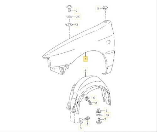 Guardabarro Delantero Derecho Seat Toledo 95-99