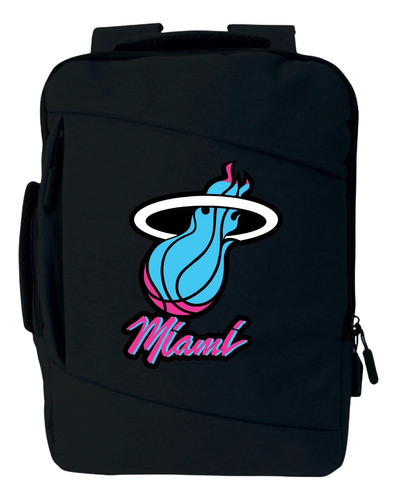 Morral Miami Basketball Maleta Espalda Portafolio Black