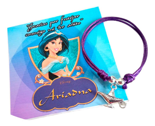 Recuerdos Eventos 12 Pulseras Fiesta Aladdin Jazmín Aladino