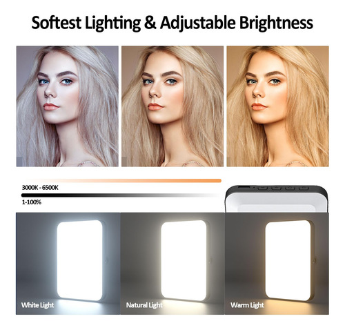 Luz Recargable De Selfie Y Relleno Clip Para Teléfono Y Lapt Color