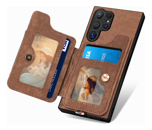 Capa Tipo Carteira De Couro Para Samsung Galaxy S25 Ultra