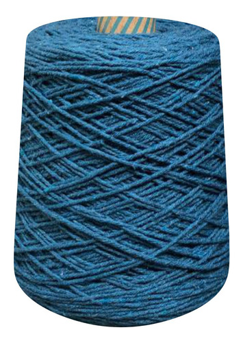Barbante Colorido Número 4 Fios Para Crochê 600gr Prial Cor Azul-petróleo