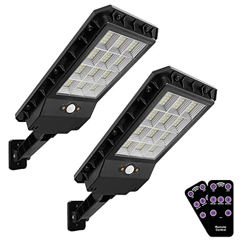 Luces Solares Calles Exteriores, 144 Led, Alimentadas P...