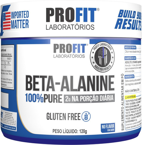 Beta Alanina 100% pura en bote, 120 g, sabor Profit Natural