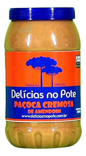 Paçoca Cremosa De Amendoim - Delícias No Pote 580 Gr
