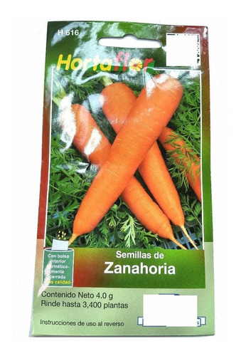 3400 Semillas De Zanahoria 4.0 G Hortaliza 616