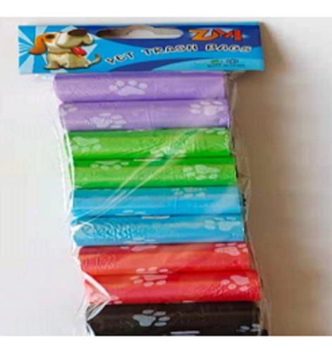 10 Rollos De Bolsas Para Recoger Popo Heces Perro Mascotas