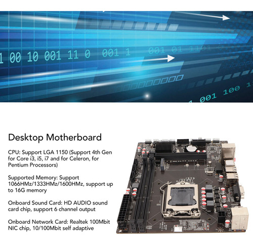 Placa-mãe Atx Desktop B85a Lga 1150 Com Soquete De Canal Dup