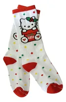 Comprar Medias De Algodón  Navidad Kitty Bolitas De Colores