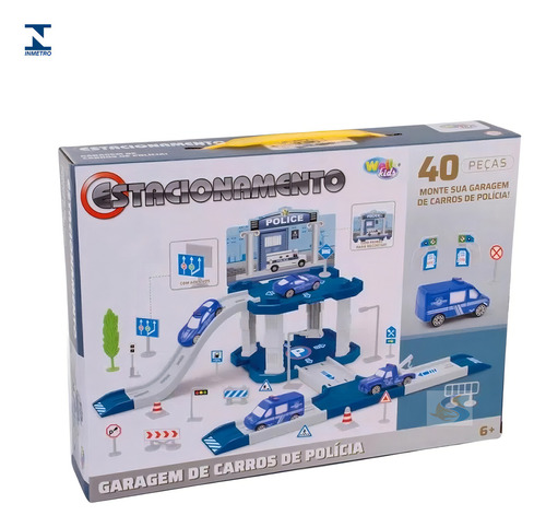 Pista Com Carrinhos Garagem Estacionamento Brinquedo 40 Pçs