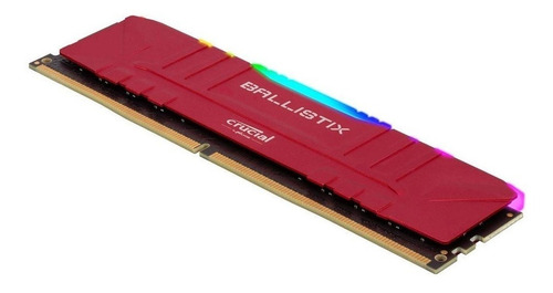 Imagem 2 de 2 de Memória Crucial Ballistix Rgb Vermelha Ddr4 16gb 3200mhz