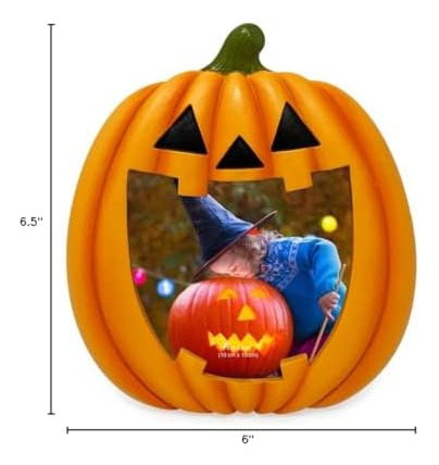 Portarretratos Isaac Jacobs 4x4 De Calabaza De Halloween