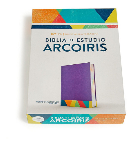 Rvr 1960 Biblia De Estudio Arcoiris, Morado/multicolor