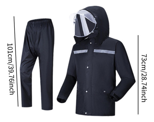 Traje De Lluvia Con Puños Ajustables Para Hombre, Chaqueta