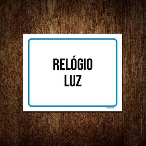 Kit 10 Placas Ambiente Sinalização Setor Relógio Luz