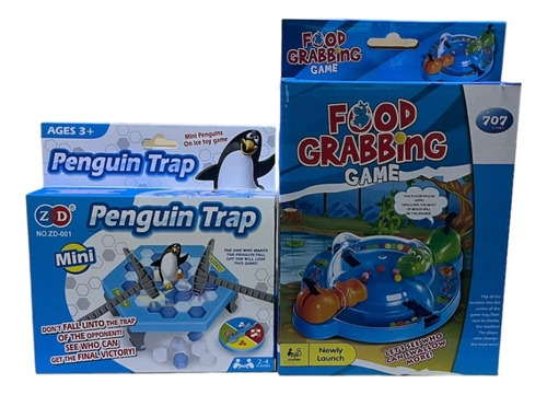 Pack 2 Juegos De Mesa Mini Pingüino/hipopótamos 