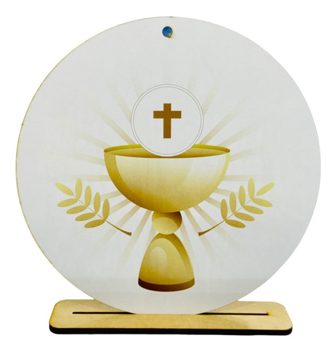 3 Figura Corte Laser Con Impresión Caliz Primera Comunion