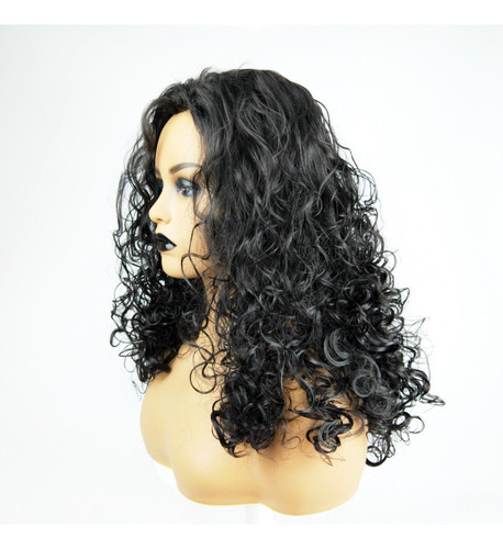 K Peruca Afro Cacheada Preta Para Mulheres