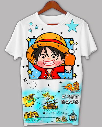 Remera Adulto, Monkey D. Luffy, One Piece, Kawaii