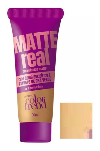 Base Líquida Avon Matte Real Diversas Cores  25ml Tom 330Q